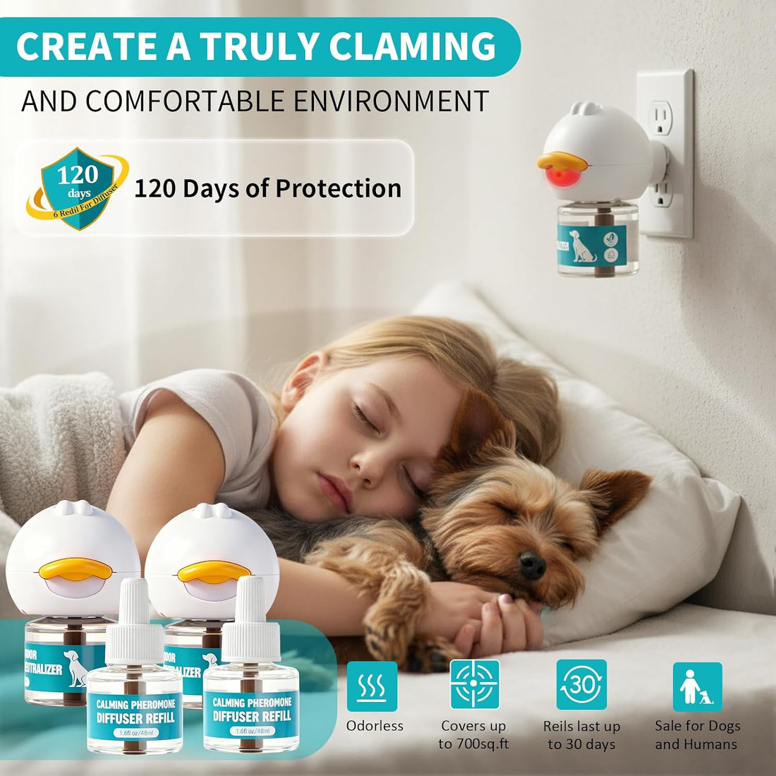 Dog Calming Diffuser, Calming Pheromones Diffuser Kit Pheromone