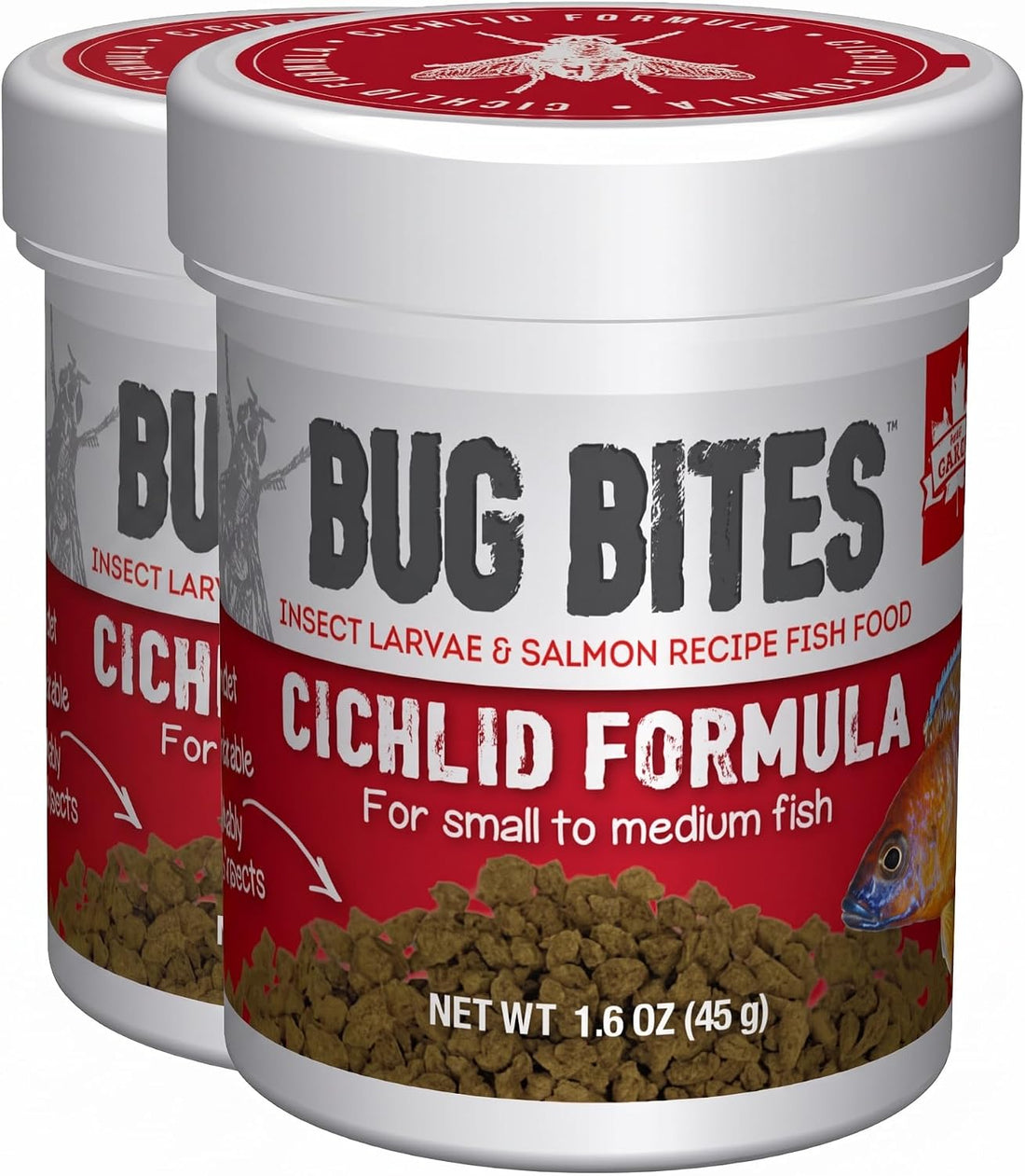 Fluval Bug Bites Cichlid Fish Food, 1.59 oz