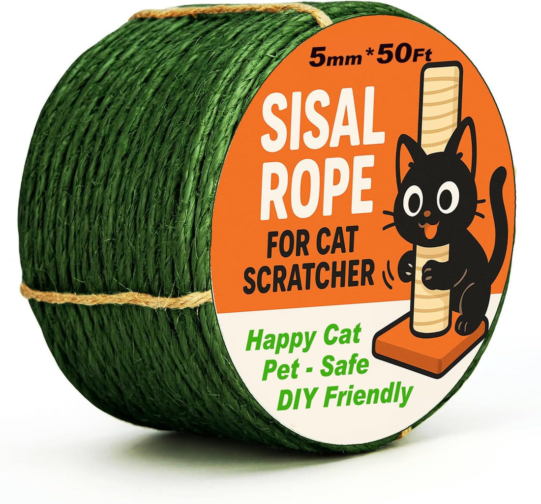 White Sisal Rope for Cat Tree and Scratching Post 5mm 1/5 Inch