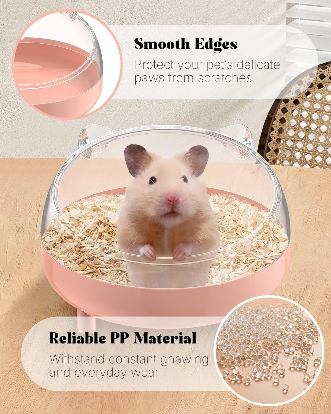 Pawfly Hamster Sand Bath Container, Hamster Sand Bath Box