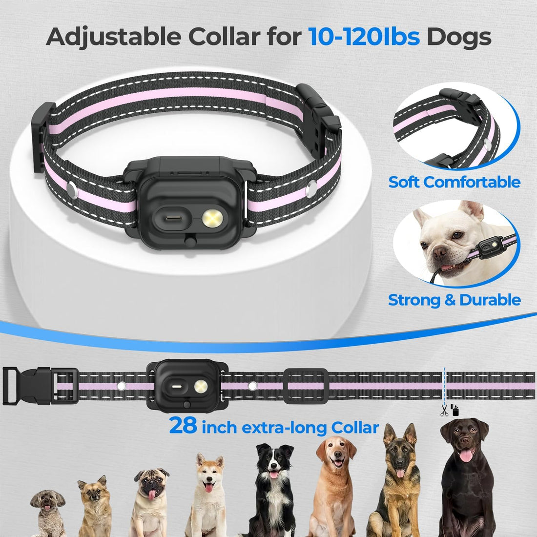 RPZ Dog Shock Collar with Remote, 3300FT Dog Training Collar