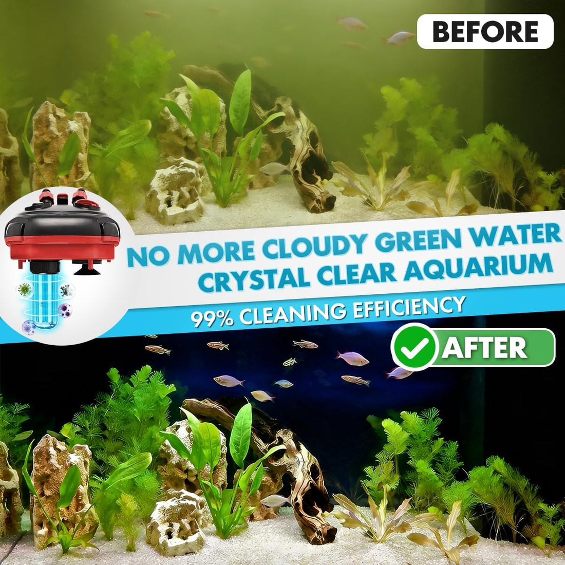 PONDFORSE Canister Filter, External Aquarium Filter Ultra-Quiet