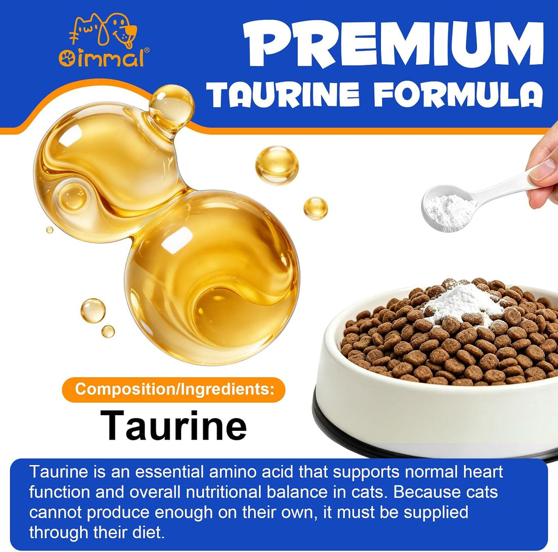 Taurine for Cats – Pure Taurine Powder Supplement for Kittens & Adult