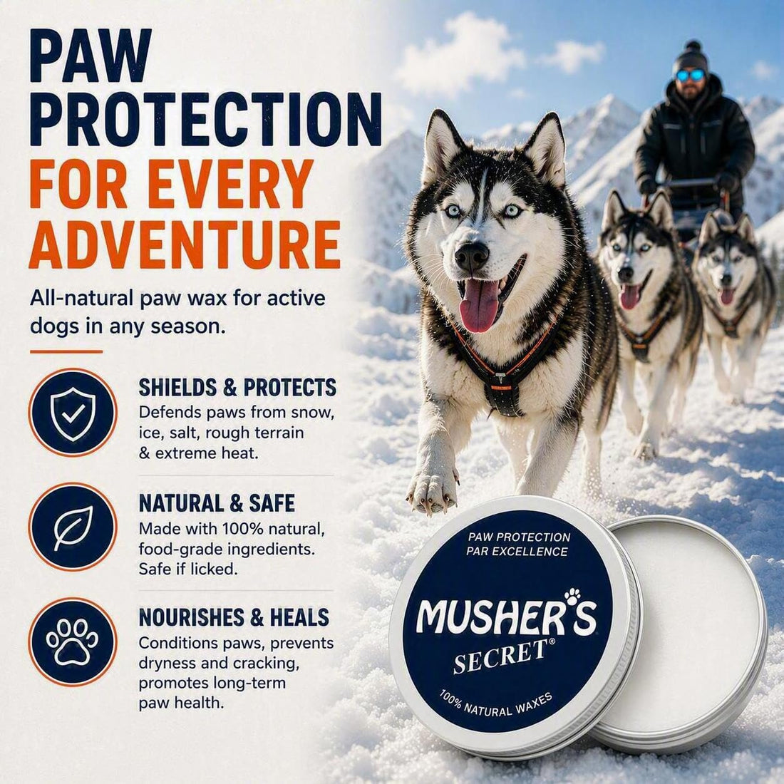 Musher’s Secret Dog Paw Wax 200g
