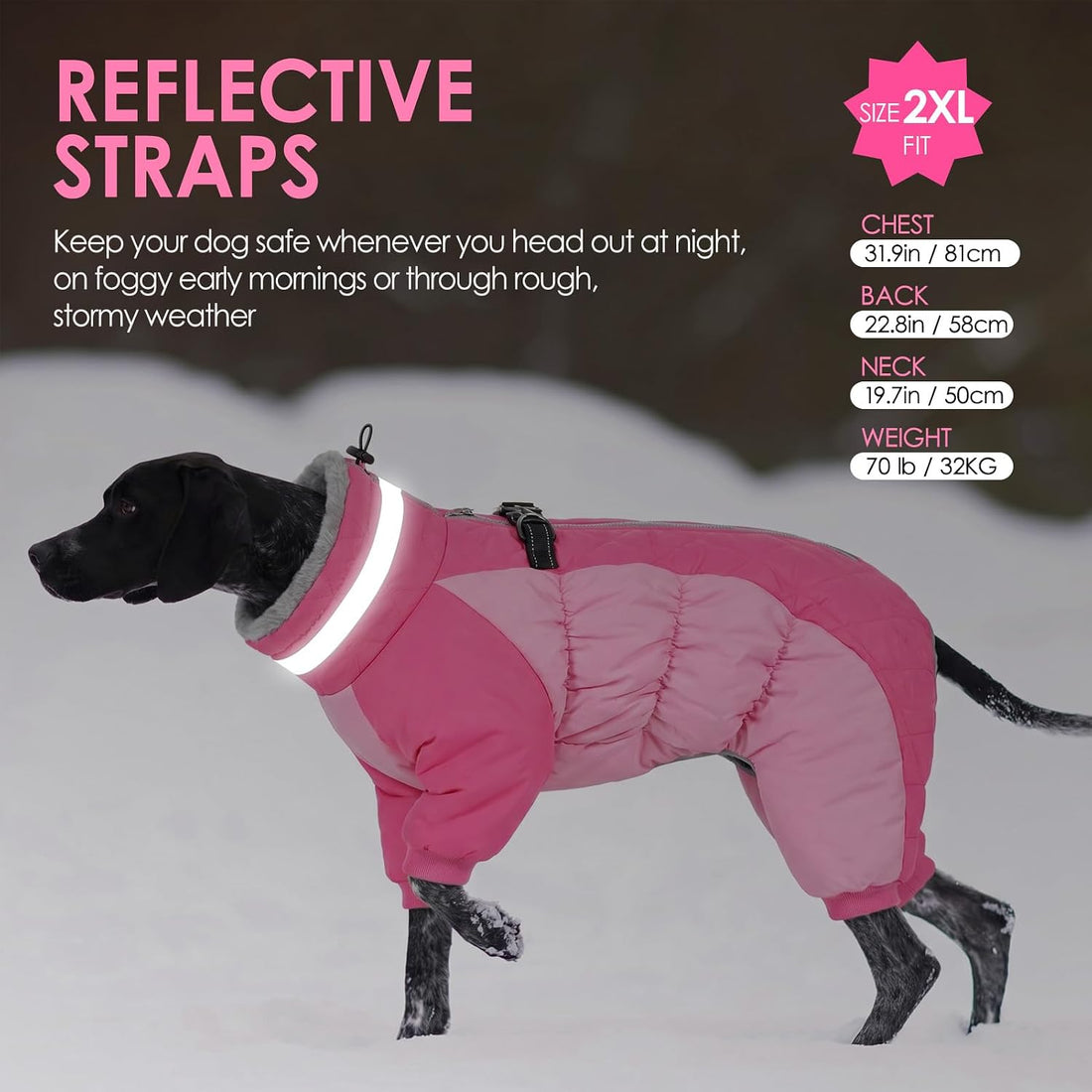 AOFITEE Dog Coats for Medium Dogs Warm Full Body Dog Jacket