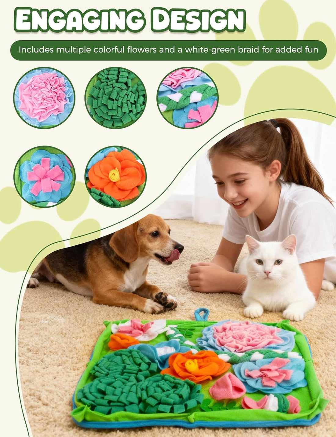 Qxsnuvvlg Snuffle Mat for Dogs