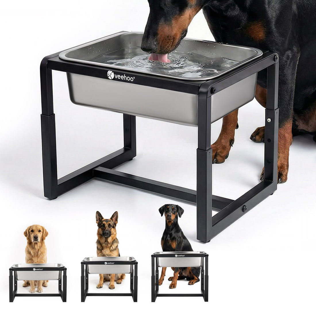 Veehoo 2.4 Gallon Elevated Dog Water Bowl
