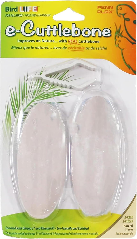 Penn-Plax Bird-Life E-Cuttlebone Natural, 1 Pk (2 Counts) - White