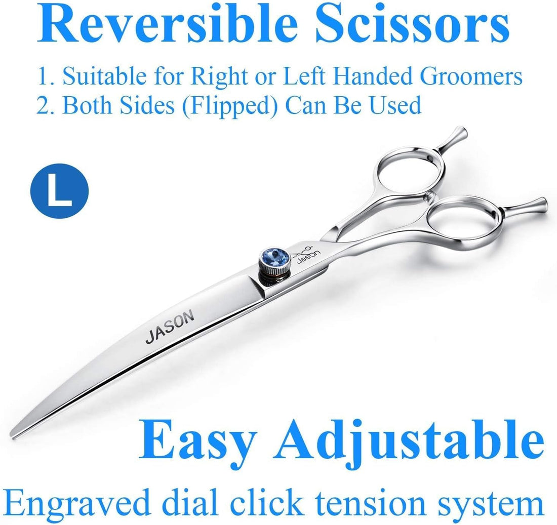 JASON 7" Curved Dog Grooming Scissors