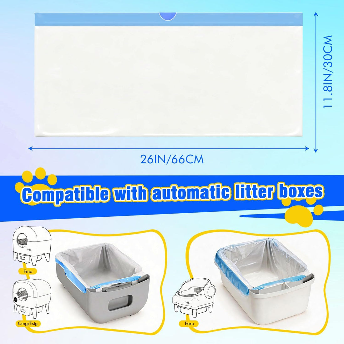 Cat Litter Box Liners 120 Count