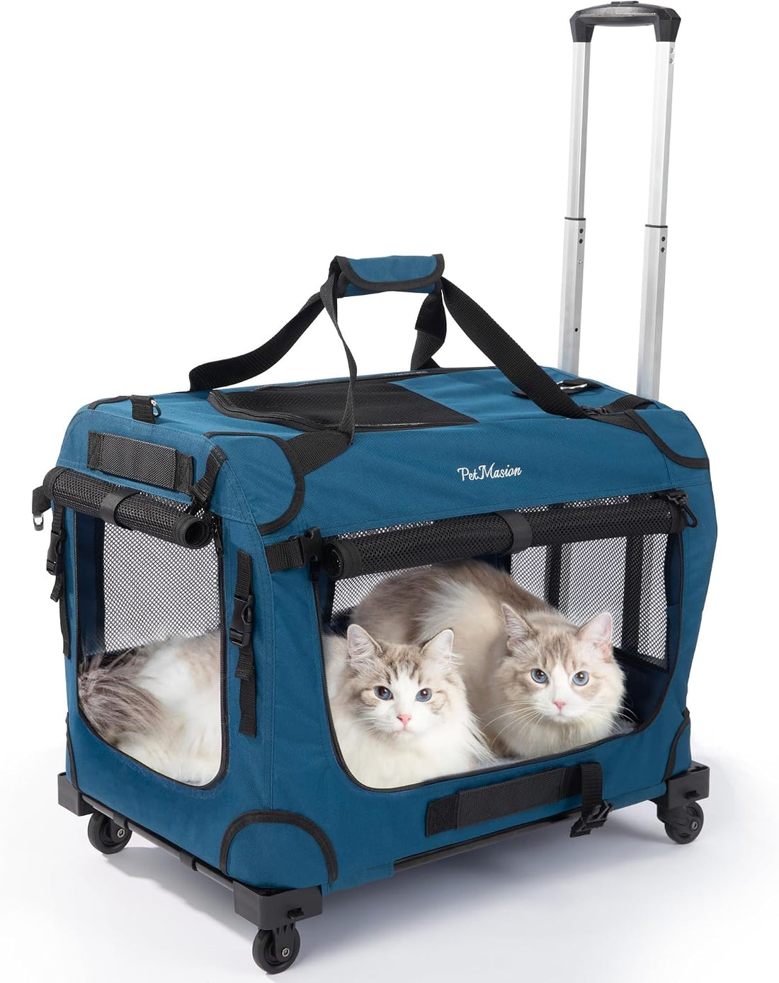 Extra Large Rolling Cat Carrier with Wheels