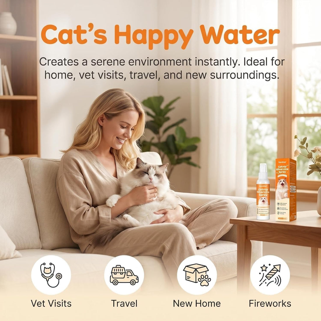 Catnip Spray with Silvervine for Cats, Indoor & Scratching Post