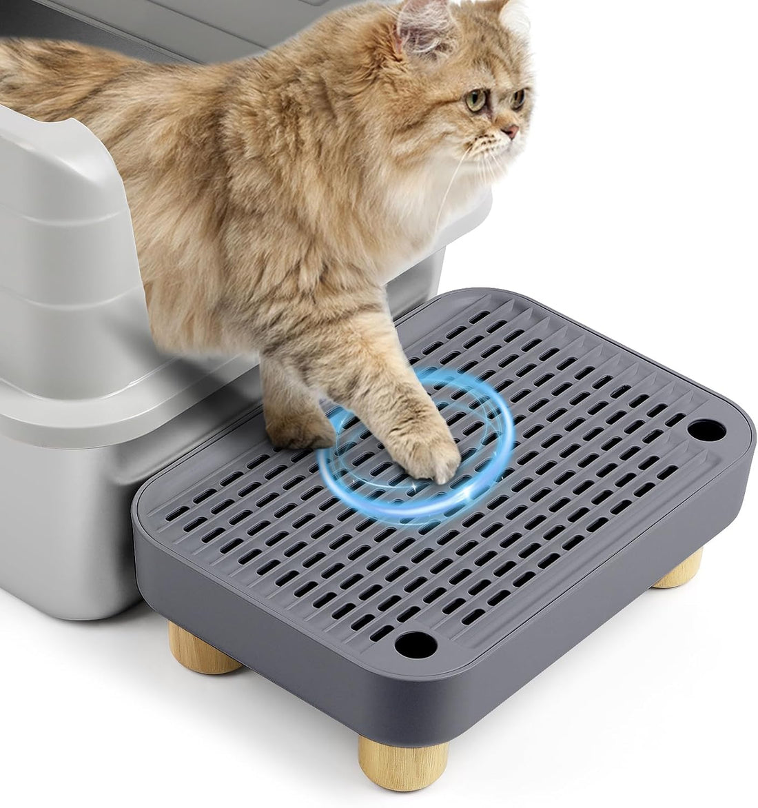 Cat Litter Box Step with Filter Function, Non-Slip Cat Step