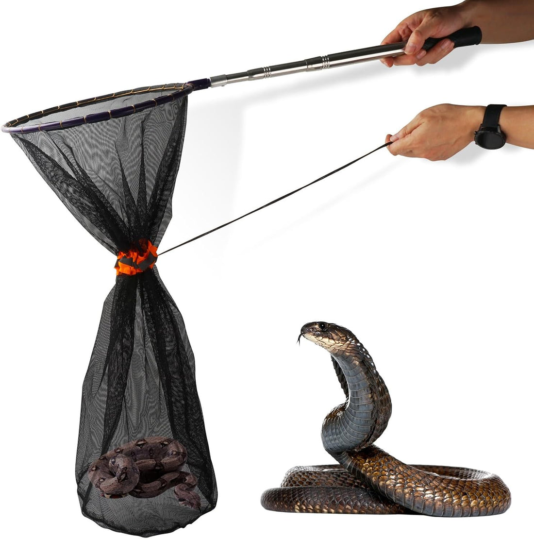 Snake Catcher Hook Stick Tongs Grabber Catching Tool Picker Kit