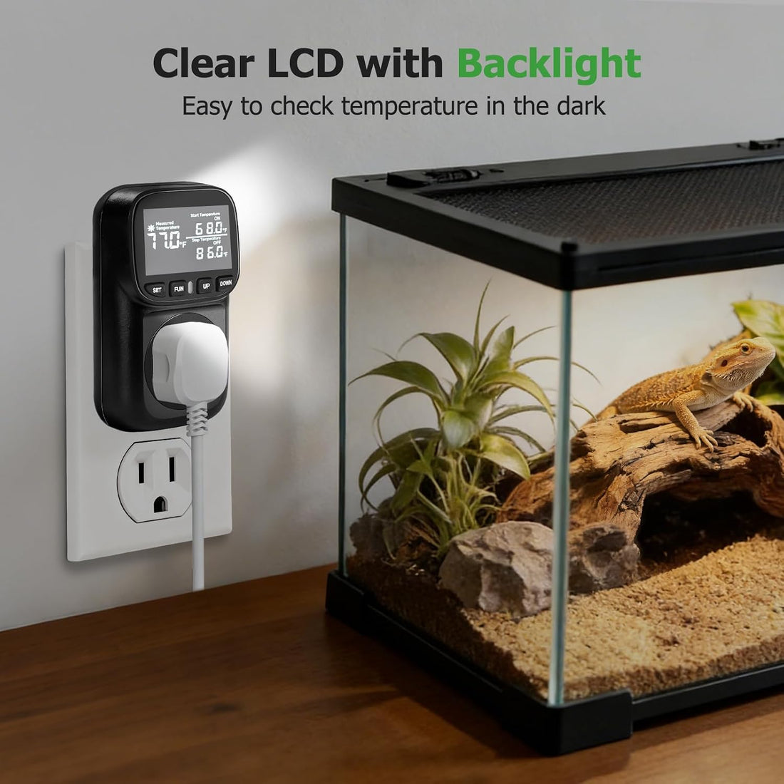 Reptile Thermostat Temperature Controller Digital Timer Outlet Plug