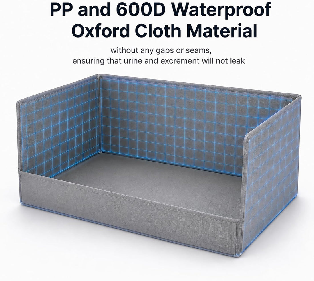 YAYODS Dog Litter Box Indoor with Wall