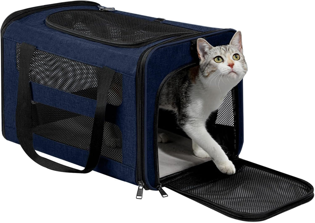 Cat Carrier Soft-Sided Travel Bag for Medium to Large Cat Over 15lbs
