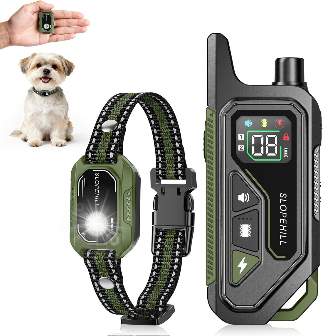 SLOPEHILL Mini Shock Collar for Small Dogs 5-30lbs,Featuring No Shock