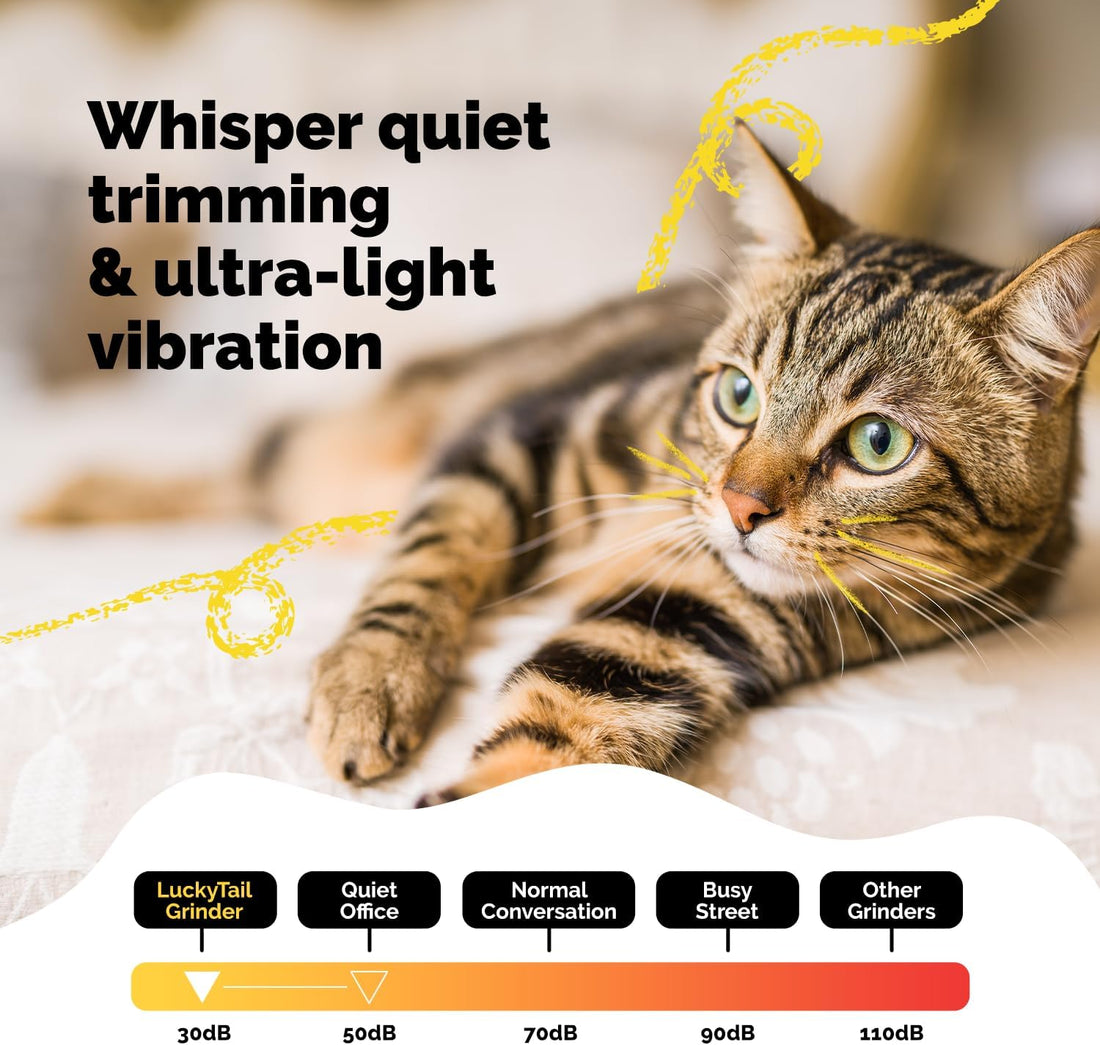 LuckyTail Dog Nail Grinder, Whisper-Quiet