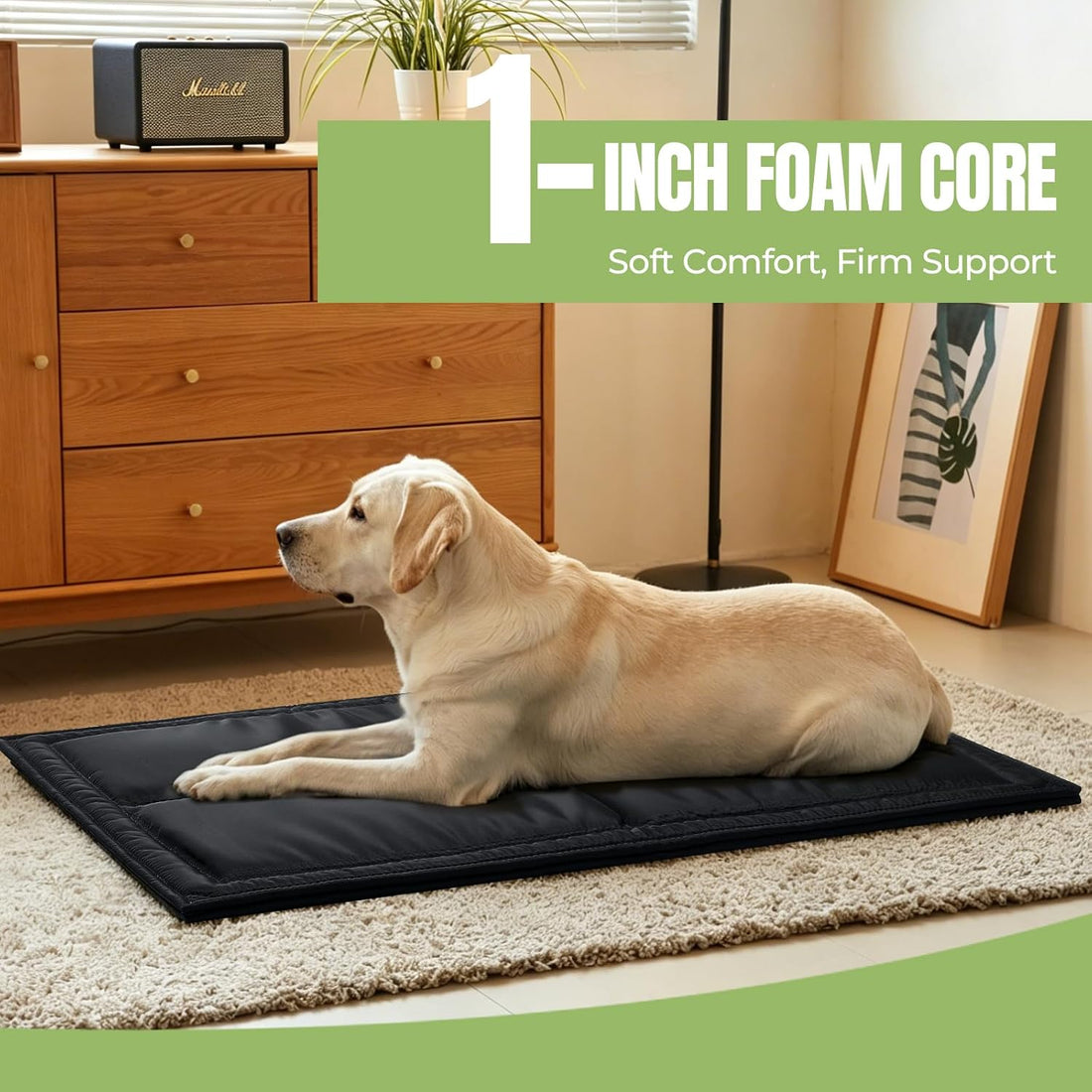 Chew Proof Indestructible Dog Bed, Durable Dog Crate Pad