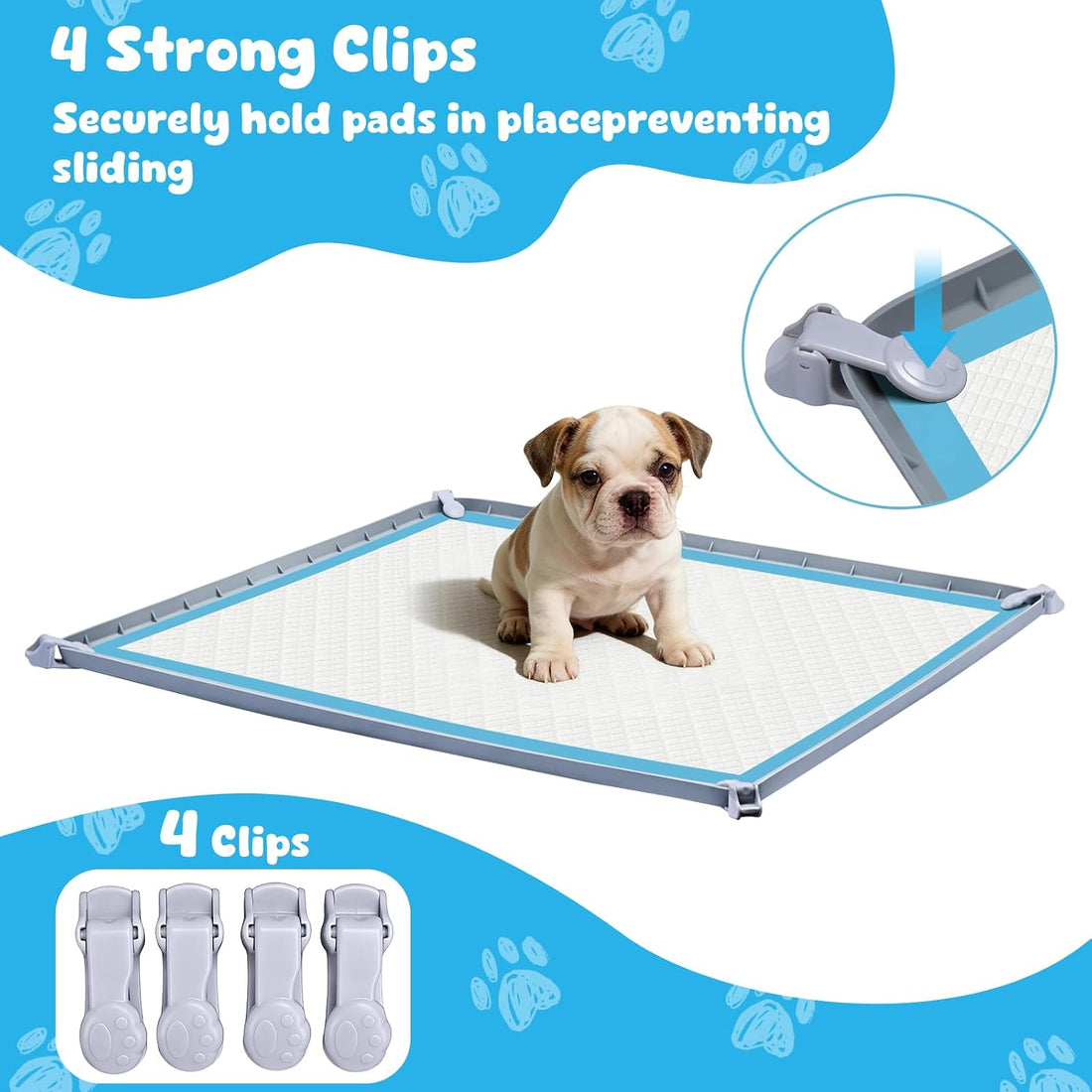 Pee Pad Holder, 24×24 Inch Thickened Silicone Dog Pee Pad Holder Tray