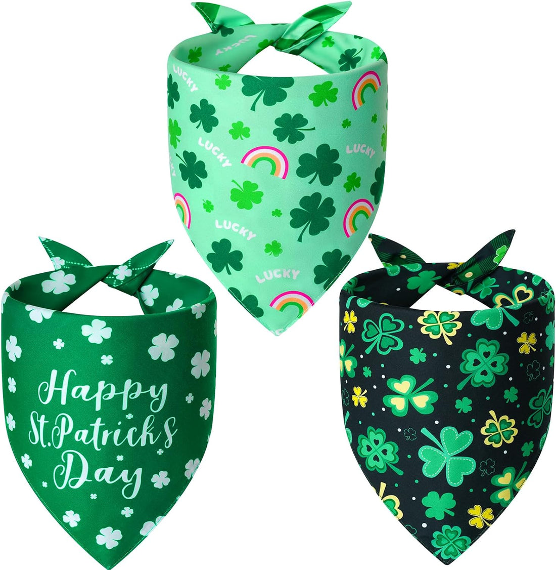 Halloween Dog Bandanas Large 3PCS, 6 Pattern Fall Scarf for Boy Girl