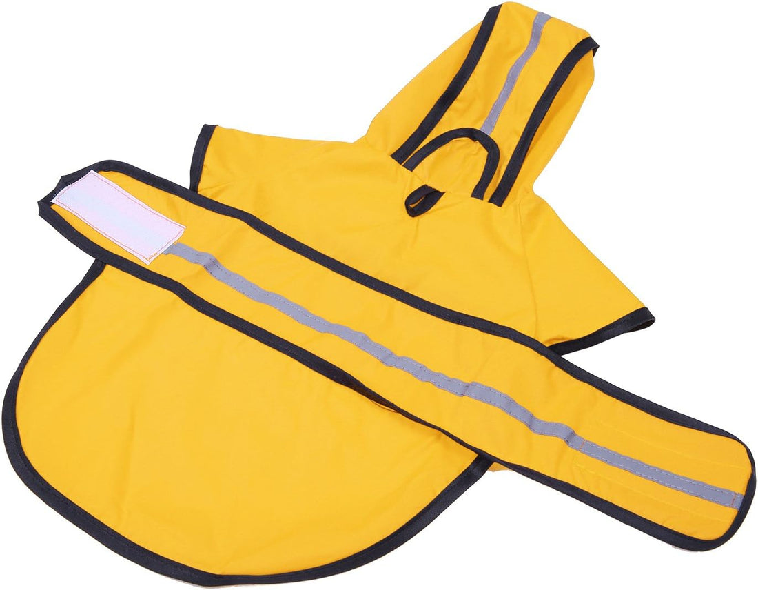 HDE Dog Raincoat Jacket Reflective Adjustable Hooded Pet Poncho Rain