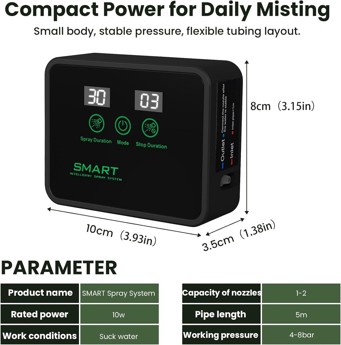 Reptile Smart Mister, Reptile Humidifiers Misting System with Timer