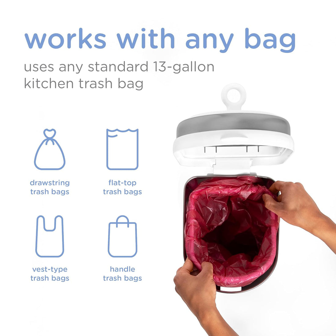Ubbi Pet Waste Pail, Chrome