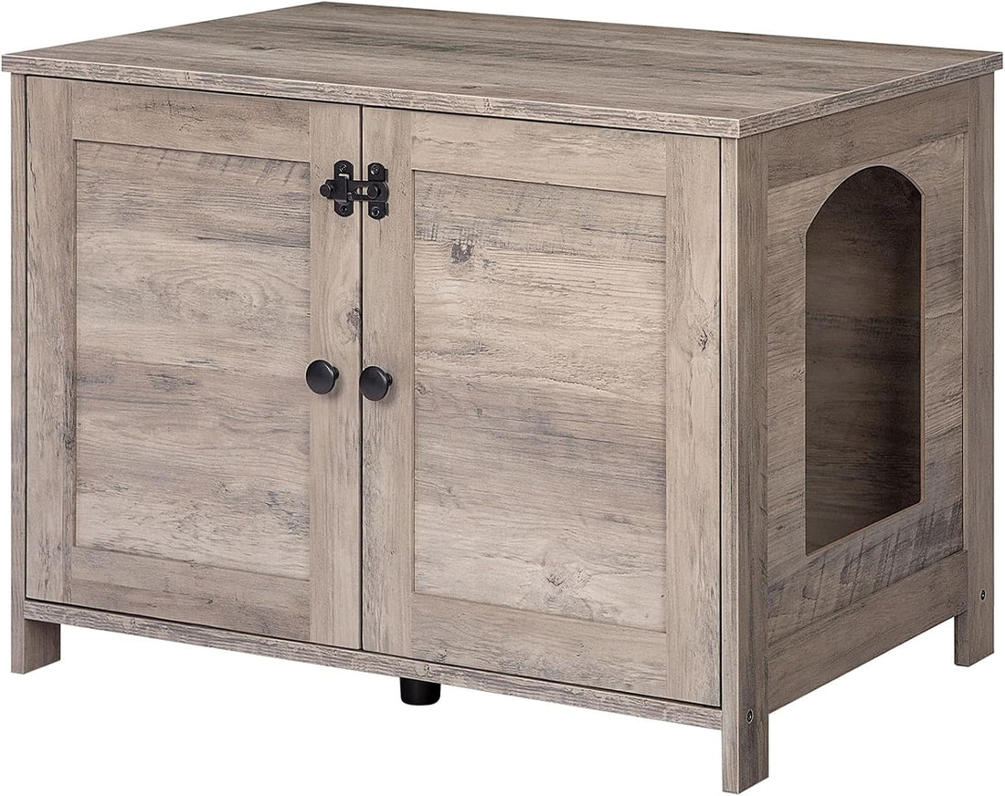 HOOBRO Litter Box Enclosure, Cat Litter Box Furniture with Removable