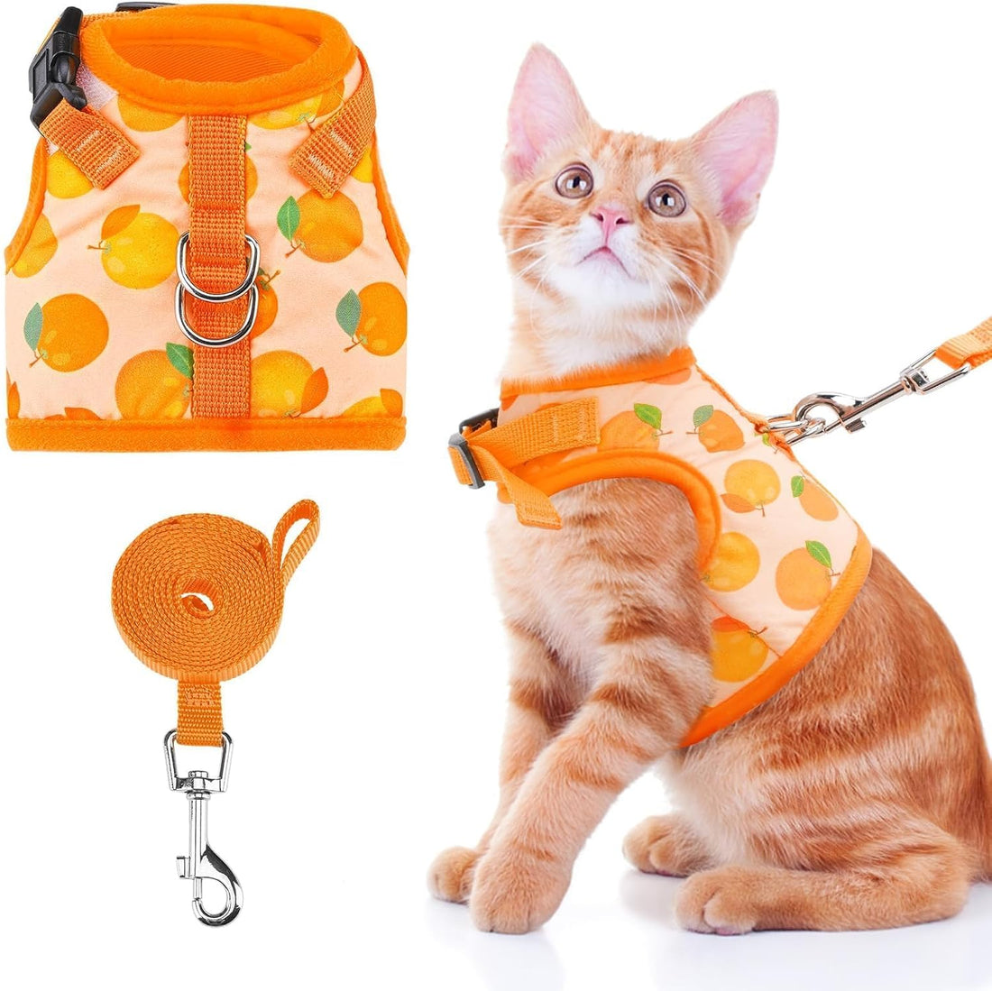 BINGPET Cat Harness and Leash Set, Escape Proof and Adjustable