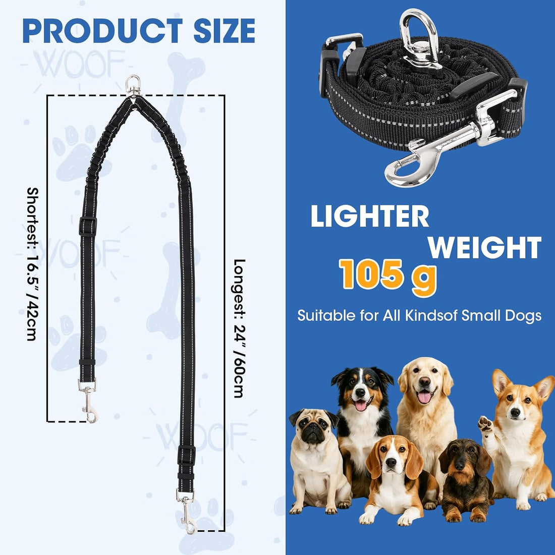 Uxisae Double Dog Leash
