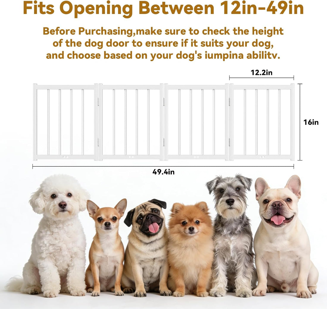 Snuowu 16" Freestanding Short Dog Gate for Small Dogs