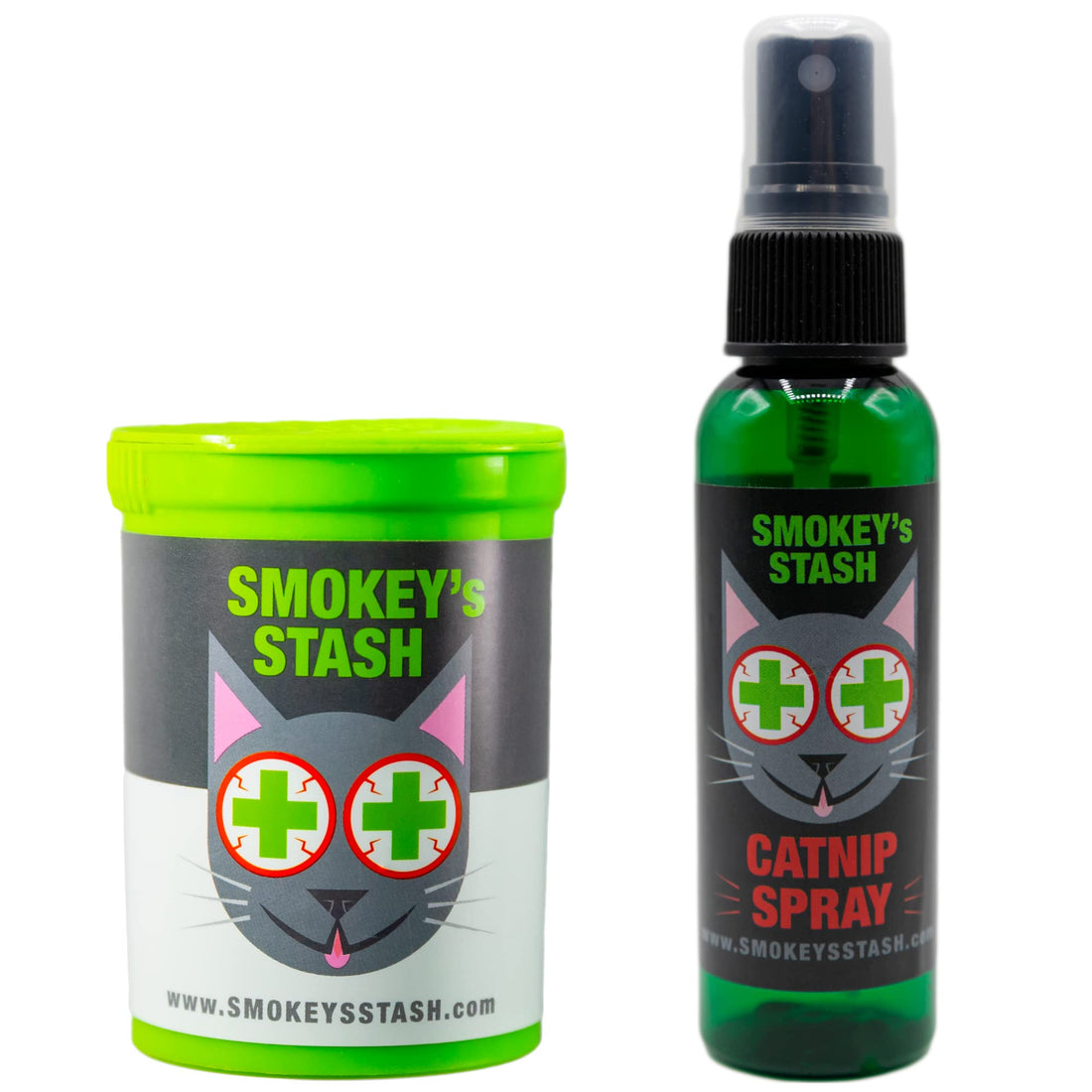 Smokey's Stash Cat Catnip Spray and Dried Organic Catnip Combo