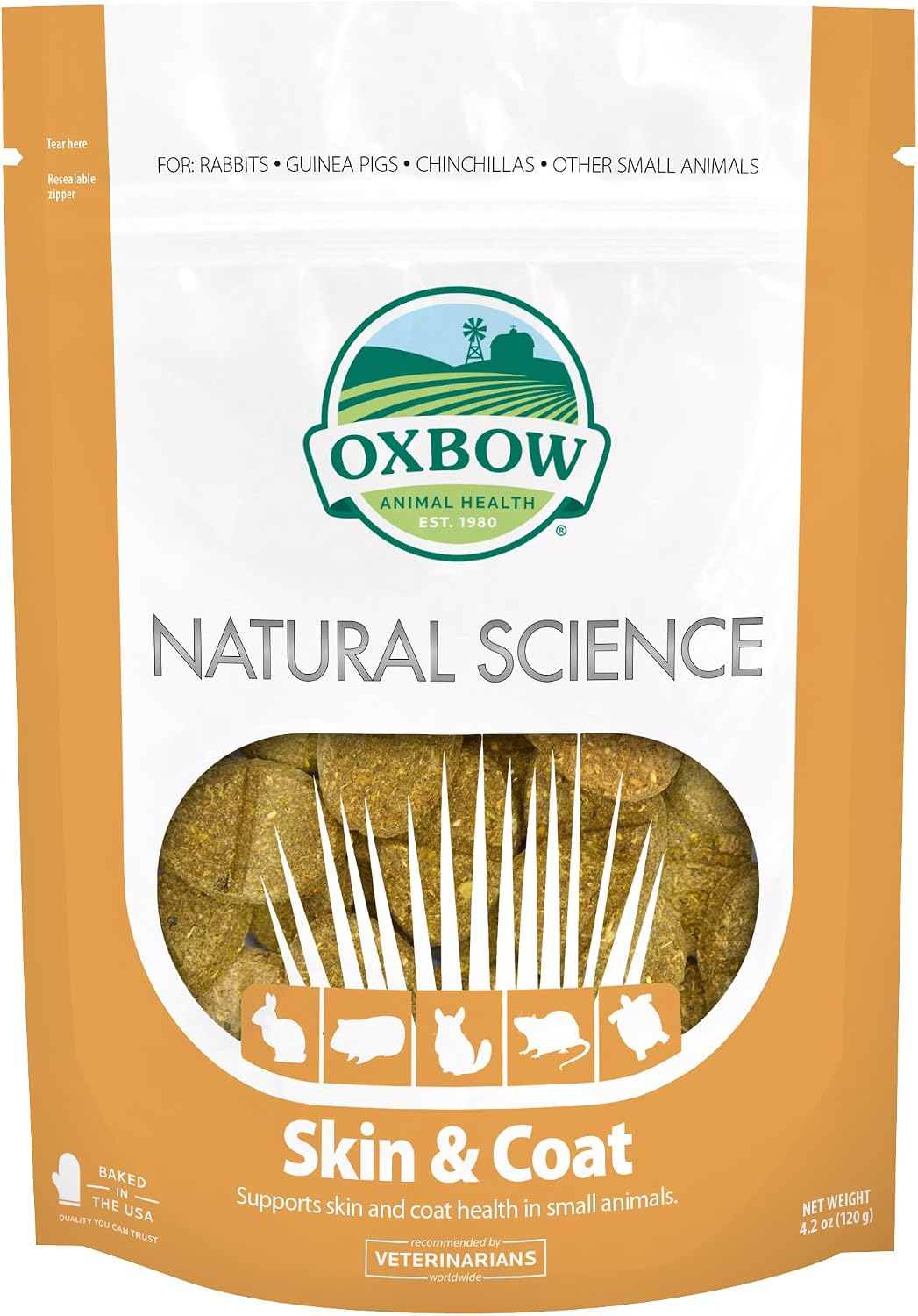 Oxbow Natural Science Skin & Coat Support for Rabbits & Guinea Pigs