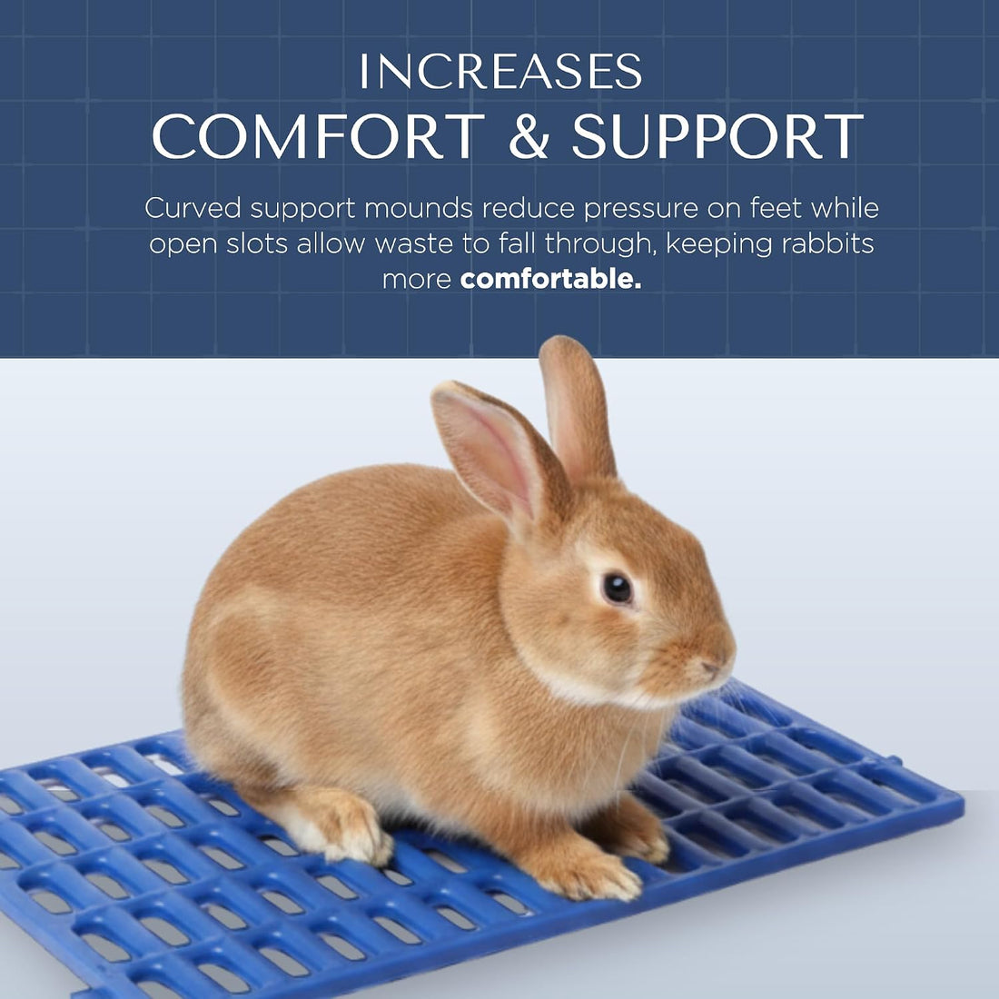 Premium Plastic Rabbit Cage Mats (Gray, 2 Pack) | 15x10 Mat