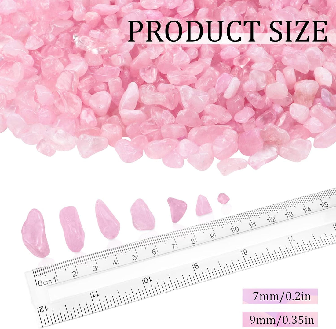 Twdrer 2lb Natural Rose Pink Quartz Crystal Chips