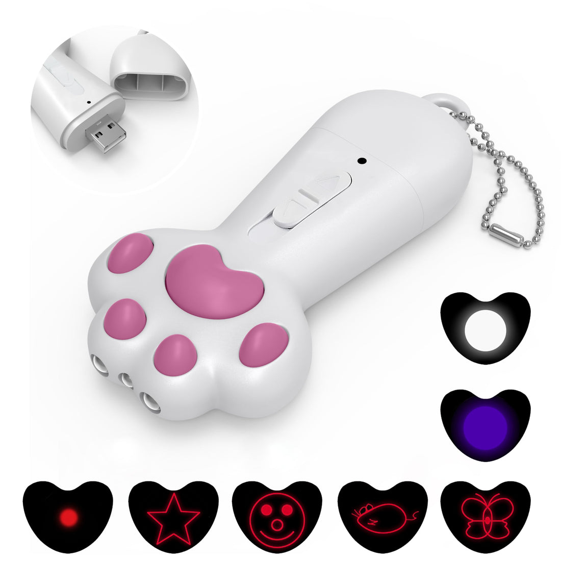 FYNIGO Interactive Cat Toys for Indoor Cats and Dogs,7 in 1 USB