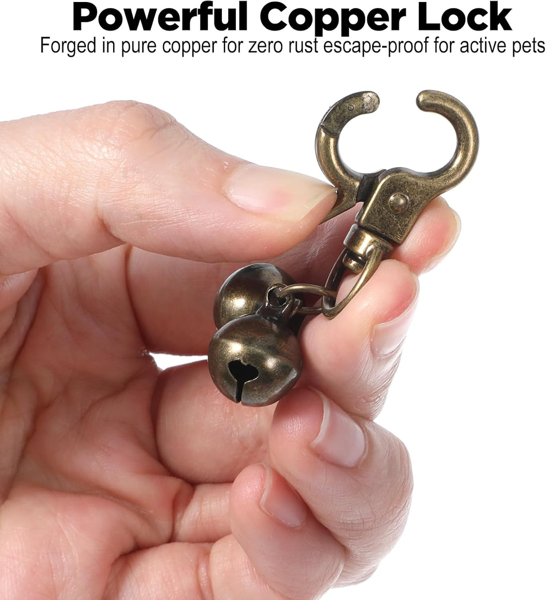 2Pcs Bells for Dog Collars, Small Bell for Dog Collar with Snap Clips