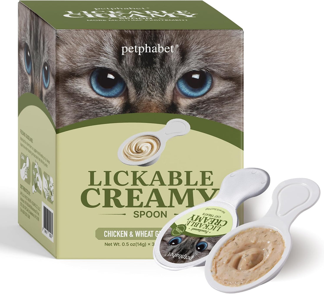 PETPHABET Lickable Cat Treats Spoon, 3 Flavors Variety Pack, 36 Count