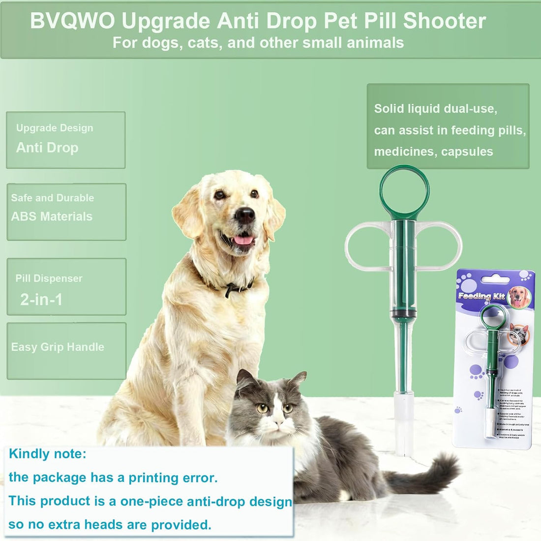 Cat Pill Shooter, Pill Popper for Cats, Pet Piller Gun