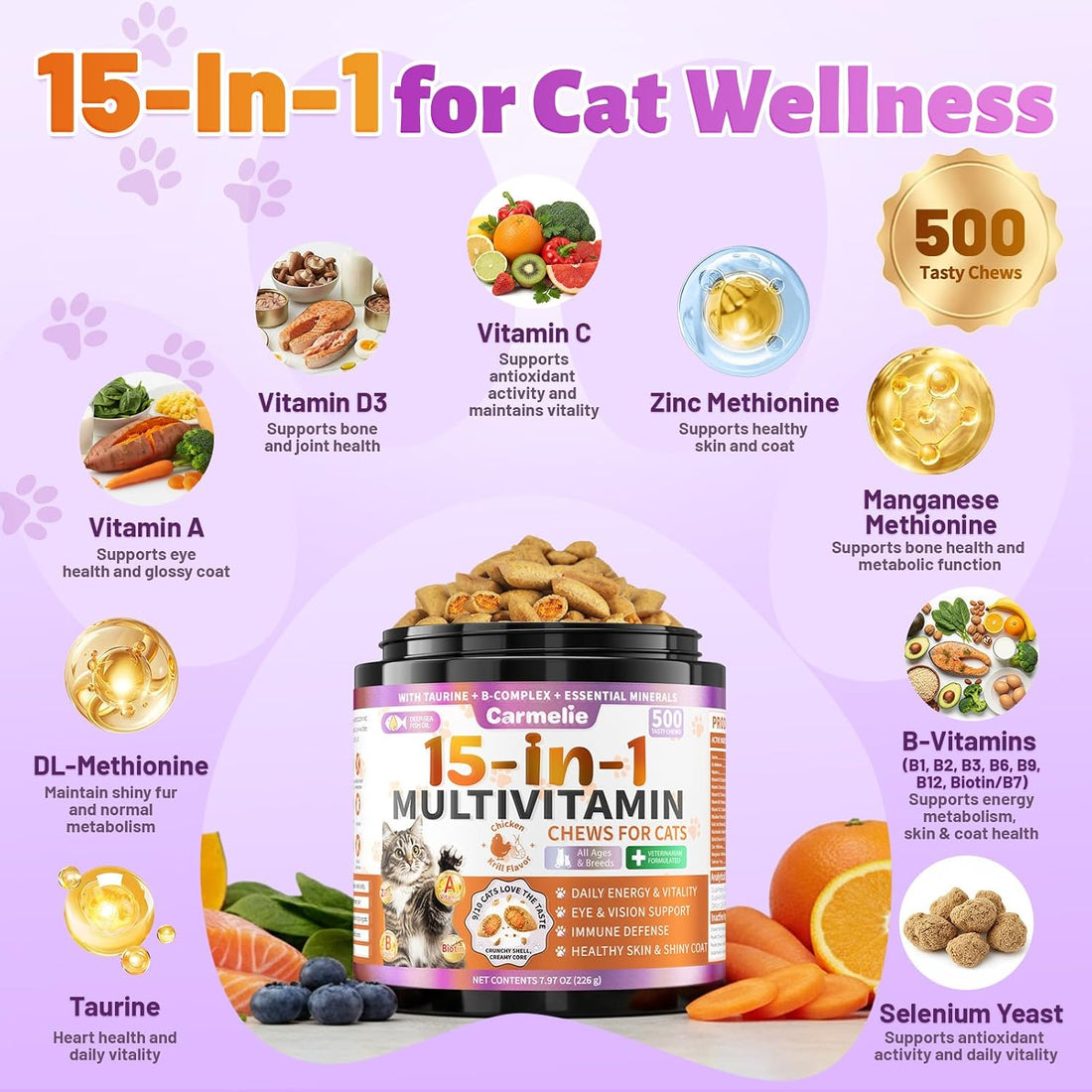 Taurine for Cats Vitamins Treats