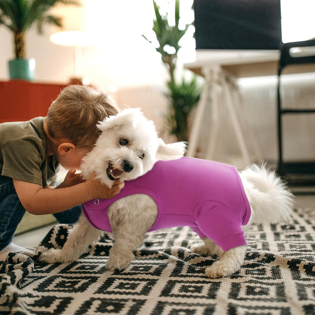 Nanaki Dog Wound Care Shirt,Dog Leg Sleeve to Stop Licking Rear