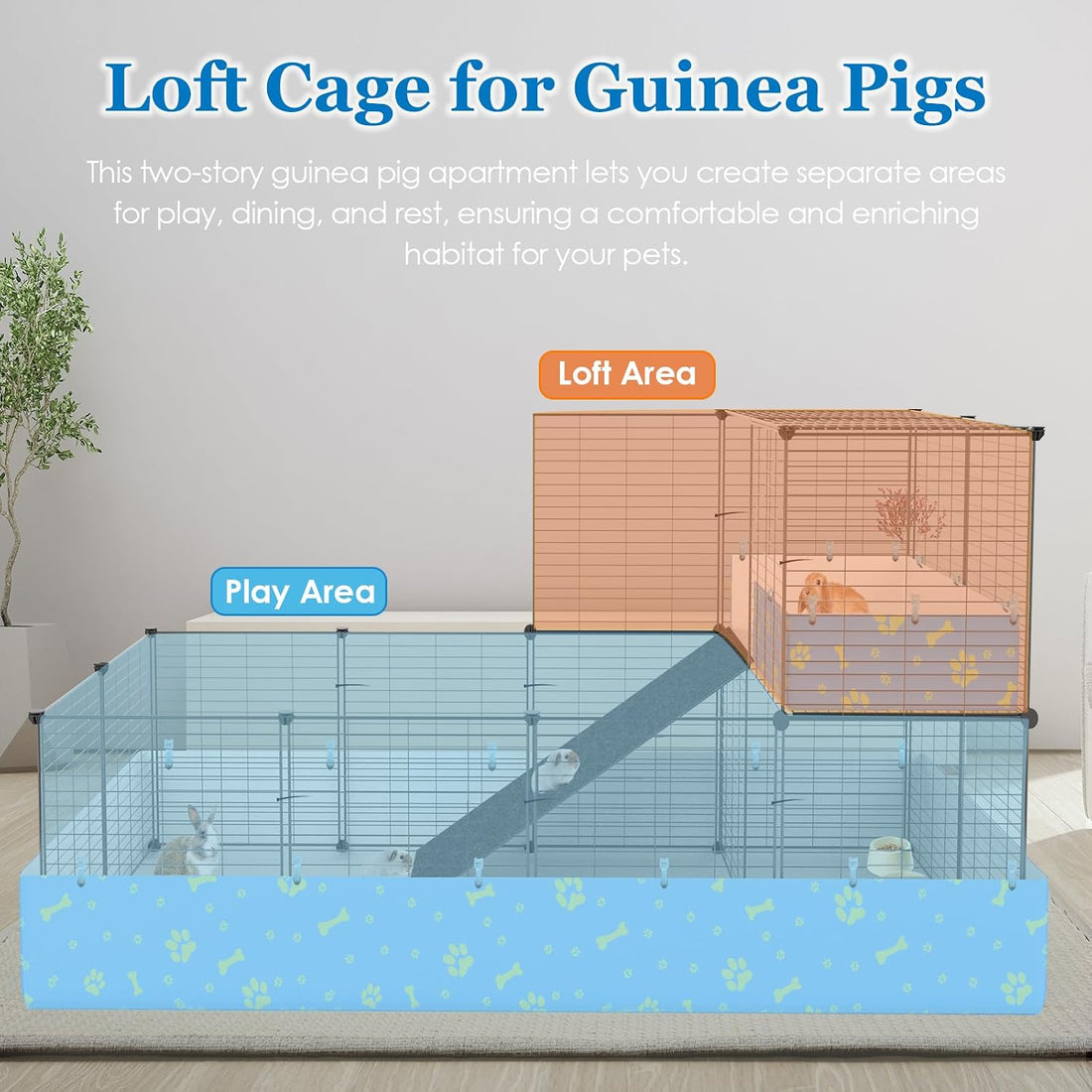 2-Story Guinea Pig Cages with Tarp
