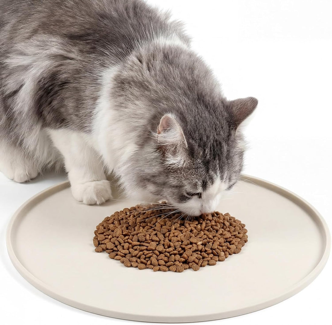 Round Silicone Pet Food Mats for Floor Waterproof