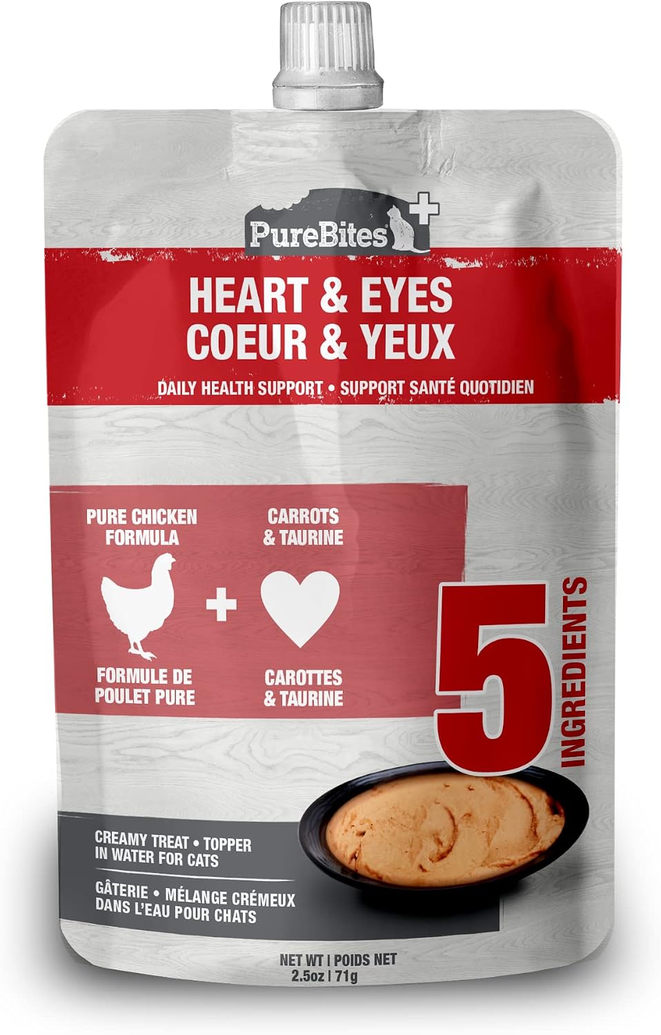 PureBites +Heart & Eyes Squeezable for Cats, 2.5 oz, Case of 15