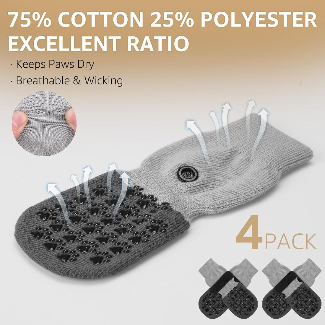 SCENEREAL Anti Slip Dog Socks to Prevent Licking Paws for Hardwood