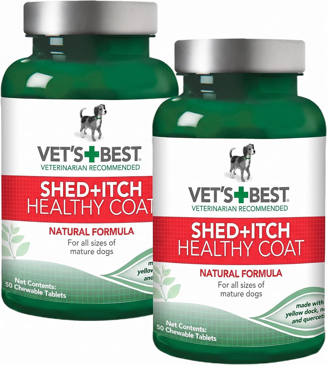 Vet's Best Healthy Coat Shed & Itch Relief Tablets for Allergies
