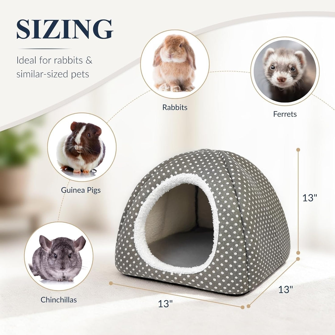 Rabbit Hideout Large Bunny Bed Washable Rabbit House