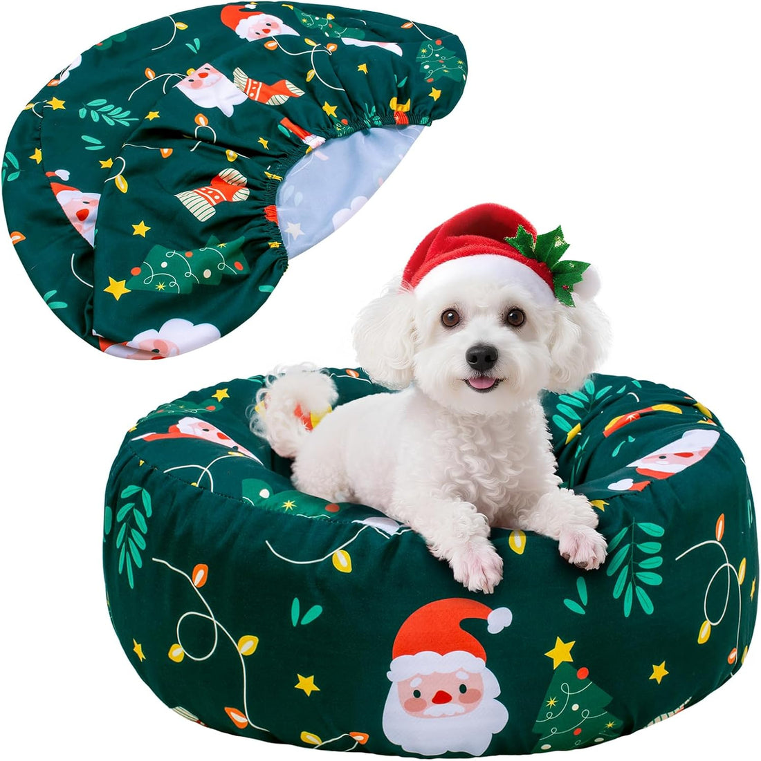 Round Dog Bed Cover Washable Elastic Edged 30×9.8 Inch